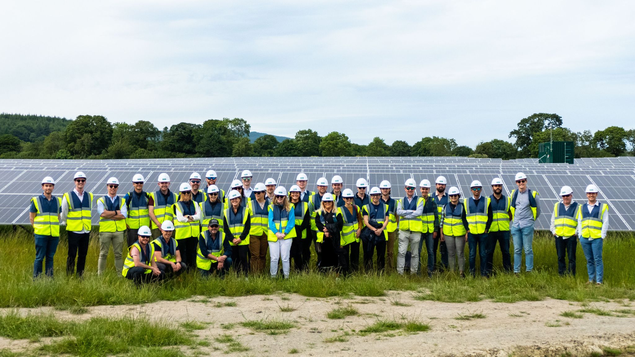 BNRG and NSMTC team members at a solar project site